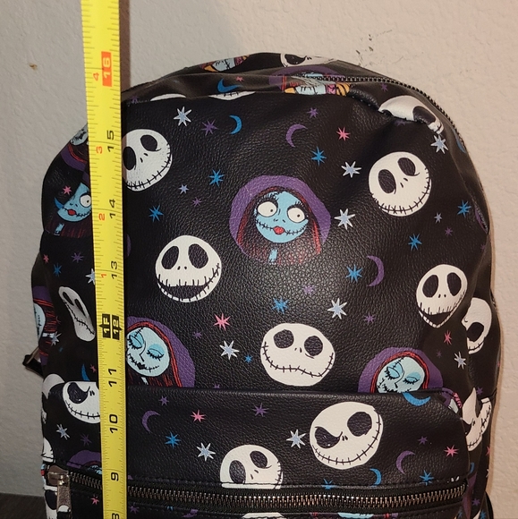 DISNEY TIM BURTON'S THE NIGHTMARE BEFORE CHRISTMAS JACK & SALLY LARGE BACKPACK - Picture 12 of 16